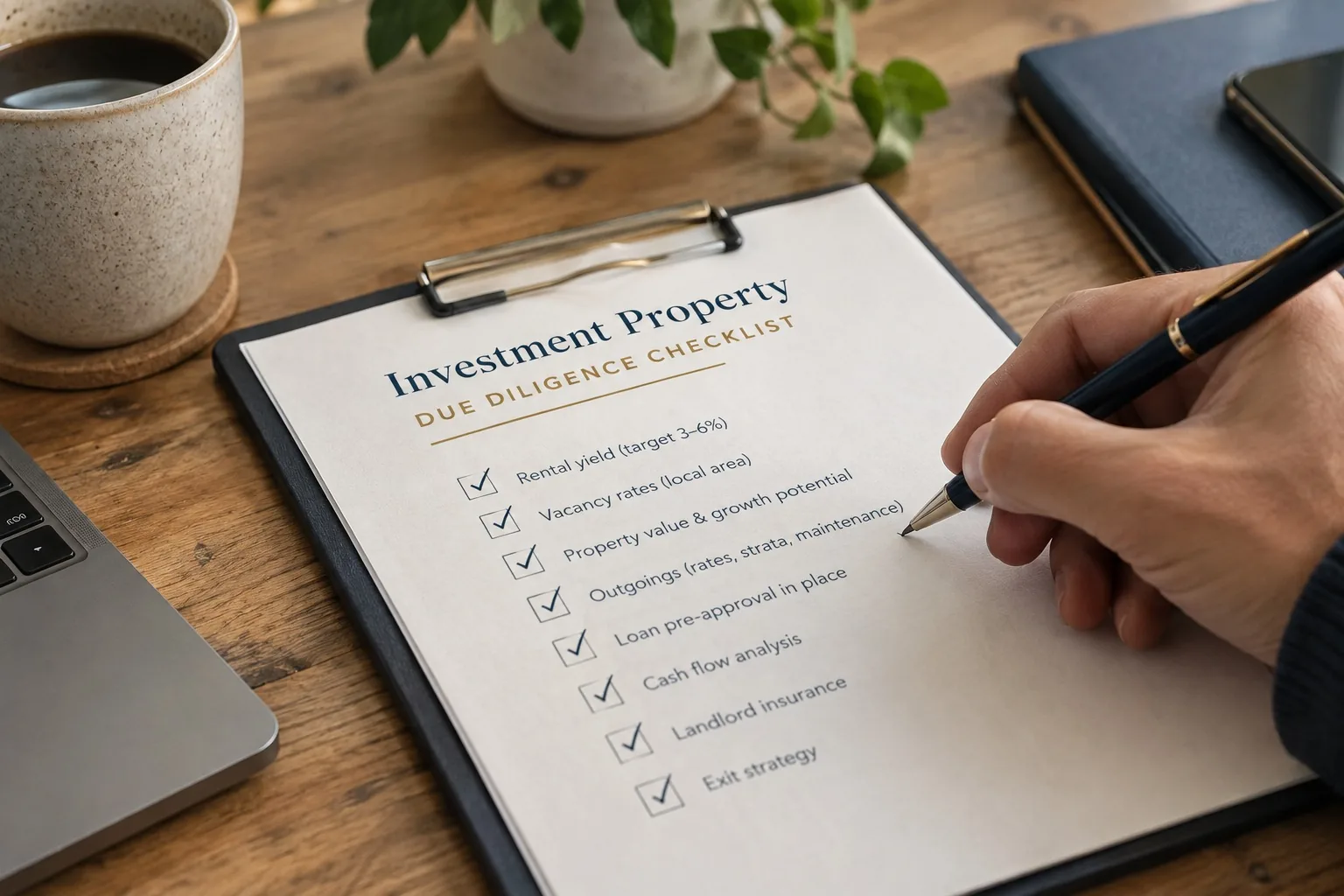 Checklist of key considerations for a first time property investor before buying an investment property